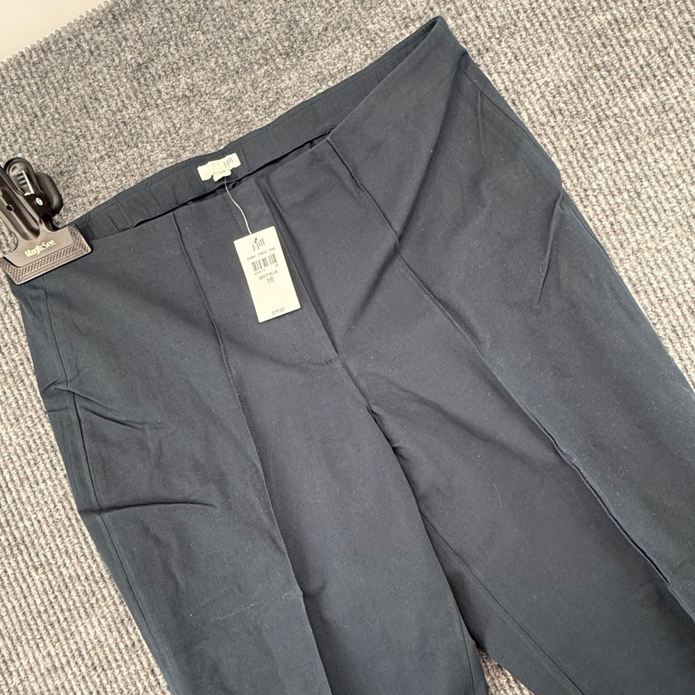 J. Jill Trousers Womens 16 NWT Deep Blue New Ankle Length Seam Detail Stretch